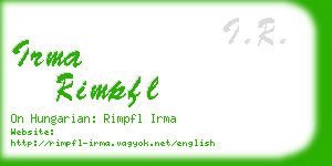 irma rimpfl business card